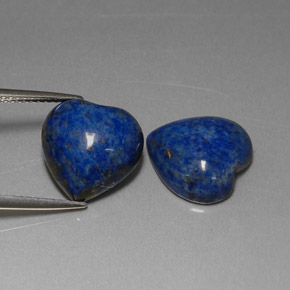 Pedras preciosas de lápis-lazúli azul natural de  ct, formato de coração, opaco