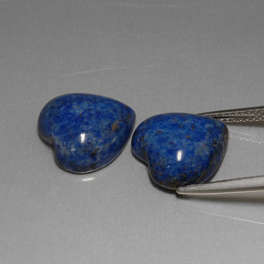 Pedras preciosas de lápis-lazúli azul natural de  ct, formato de coração, opaco