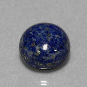 Lápis-lazúli azul real Natural 7.31ct, Corte Redondo, Opaco