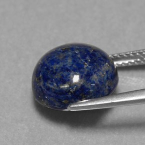 Lápis-lazúli azul real Natural 7.31ct, Corte Redondo, Opaco