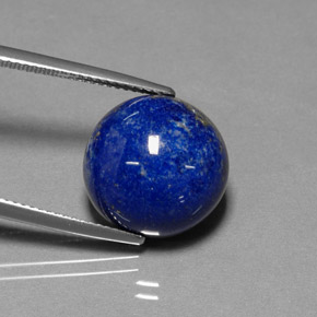 Lápis-lazúli azul natural 15,54ct, corte redondo, opaco