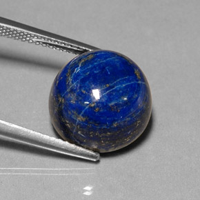 Lápis-lazúli azul natural 11,93ct, corte redondo, opaco