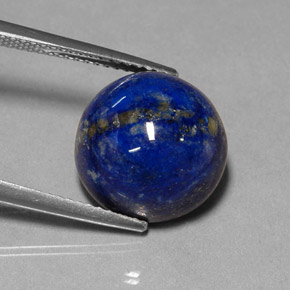 Lápis-lazúli azul real Natural 10.74ct, Corte Redondo, Opaco