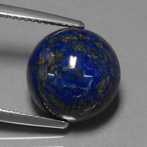 Lápis-lazúli azul natural 10,42ct, corte redondo, opaco
