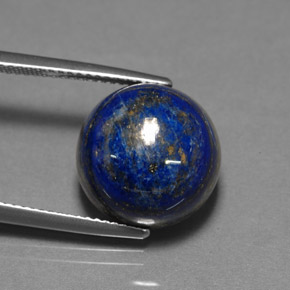 Lápis-lazúli azul natural 15,77ct, corte redondo, opaco