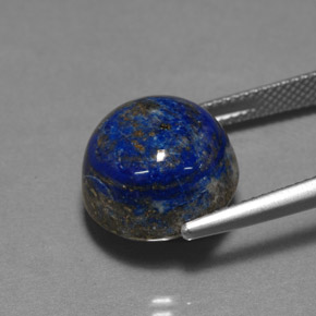 Lápis-lazúli azul natural 15,77ct, corte redondo, opaco