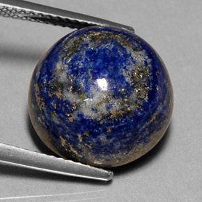 Lápis-lazúli azul natural 14,91ct, corte redondo, opaco