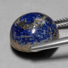 Lápis-lazúli azul natural 14,91ct, corte redondo, opaco