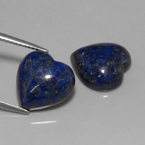 Pedras preciosas de lápis-lazúli azul natural de  ct, formato de coração, opaco