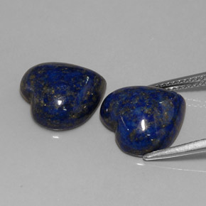 Pedras preciosas de lápis-lazúli azul natural de  ct, formato de coração, opaco