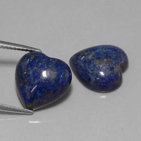 Pedras preciosas de lápis-lazúli azul natural de  ct, formato de coração, opaco