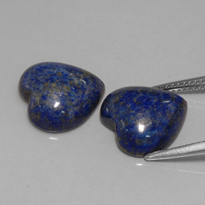 Pedras preciosas de lápis-lazúli azul natural de  ct, formato de coração, opaco