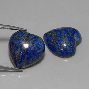 Pedras preciosas de lápis-lazúli azul natural de  ct, formato de coração, opaco