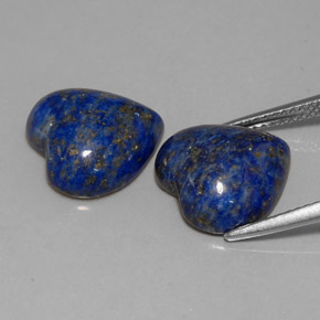 Pedras preciosas de lápis-lazúli azul natural de  ct, formato de coração, opaco