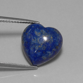 Lápis-lazúli azul natural 5,89ct, formato de coração, opaco