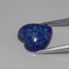 Lápis-lazúli azul natural 5,89ct, formato de coração, opaco