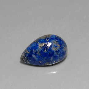 Lápis-lazúli azul natural 6,93ct, formato de pêra, opaco