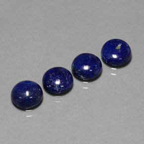 Pedras preciosas de lápis-lazúli azul natural de  ct, corte redondo, opaco