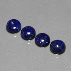 Pedras preciosas de lápis-lazúli azul natural de  ct, corte redondo, opaco