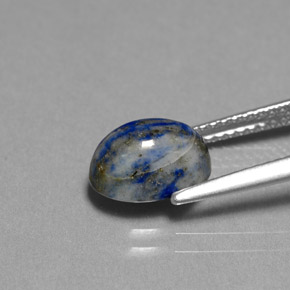 Lápis-lazúli azul natural 2,55ct, corte oval, opaco