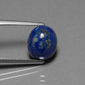Lápis-lazúli azul natural 3,37ct, corte oval, opaco