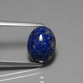 Lápis-lazúli azul real Natural 3.53ct, Corte Oval, Opaco