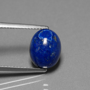 Lápis-lazúli azul natural 3,74ct, corte oval, opaco