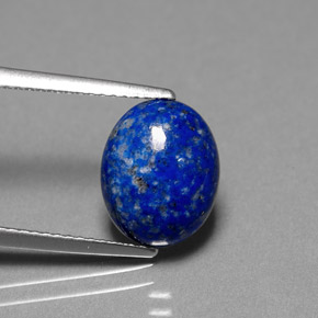 Lápis-lazúli azul natural 3,51ct, corte oval, opaco
