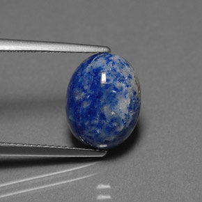 Lápis-lazúli azul natural 4,59ct, corte oval, opaco