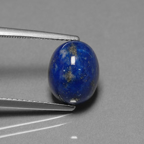 Lápis-lazúli azul natural 4,87ct, corte oval, opaco