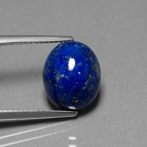 Lápis-lazúli azul natural 5,41ct, corte oval, opaco
