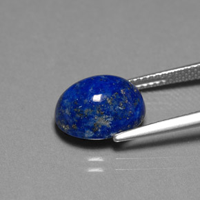 Lápis-lazúli azul natural 5,41ct, corte oval, opaco