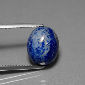 Lápis-lazúli azul real Natural 6.14ct, Corte Oval, Opaco