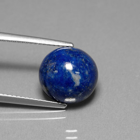 Lápis-lazúli azul natural 6,65ct, corte redondo, opaco