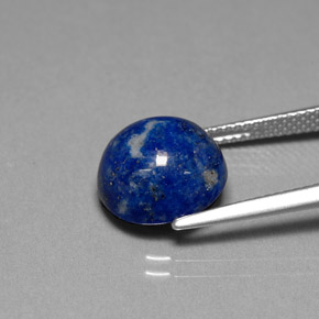 Lápis-lazúli azul natural 6,65ct, corte redondo, opaco