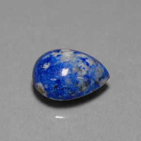 Lápis-lazúli azul natural 4,27ct, formato de pêra, opaco