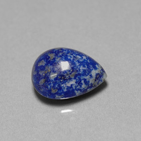 Lápis-lazúli azul natural 4,62ct, formato de pêra, opaco