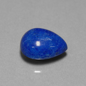 Lápis-lazúli azul natural 4,81ct, formato de pêra, opaco