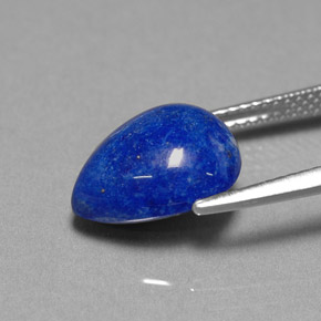 Lápis-lazúli azul natural 4,81ct, formato de pêra, opaco