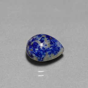 Lápis-lazúli azul natural 5,38ct, formato de pêra, opaco