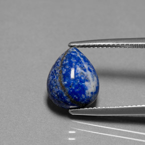 Lápis-lazúli azul natural 5,40ct, formato de pêra, opaco