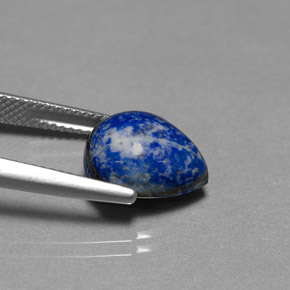 Lápis-lazúli azul natural 5,40ct, formato de pêra, opaco