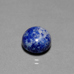 Lápis-lazúli azul natural 6,13ct, corte redondo, opaco