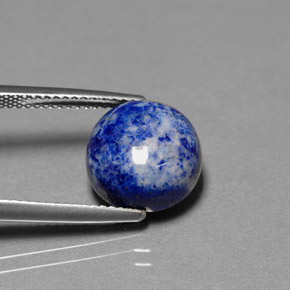 Lápis-lazúli azul natural 6,13ct, corte redondo, opaco