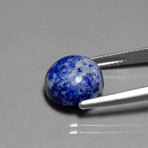 Lápis-lazúli azul natural 6,13ct, corte redondo, opaco