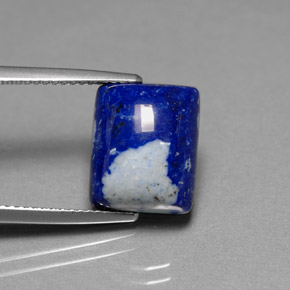 Lápis-lazúli azul natural 6,92ct, baguete, opaco