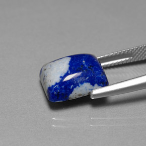 Lápis-lazúli azul natural 6,92ct, baguete, opaco