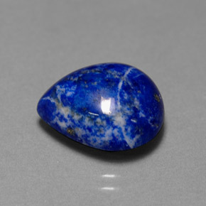 Lápis-lazúli azul natural 7,38ct, formato de pêra, opaco