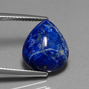 Lápis-lazúli azul natural 7,38ct, formato de pêra, opaco