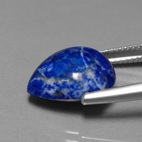Lápis-lazúli azul natural 7,38ct, formato de pêra, opaco